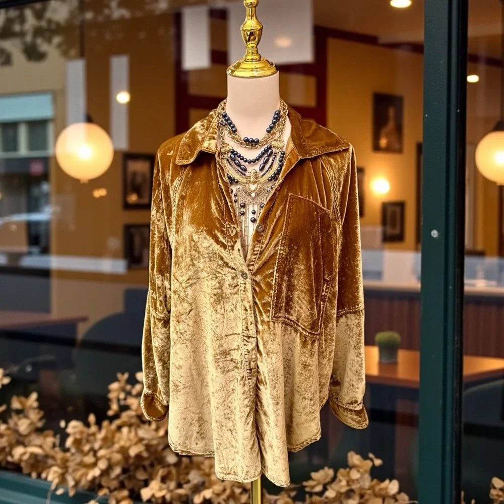 We the Free Night Sky Velvet Tunic - Picture 2 of 15